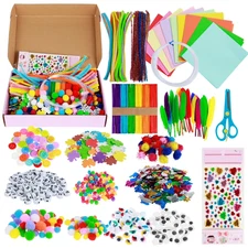 Keyohome Arts and Crafts Supplies for Kids,1000+Pcs Craft Art Supply Kit forGift