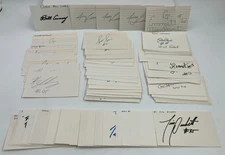 Lot of 133 - Early 90's NCAA Football, Detmer, Hearst, Index TTM Mail Autographs