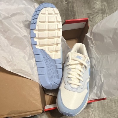 Nike Air Max 1 GS Sail Psychic Blue Blue Tint Kids Sneakers 7Y Low Top