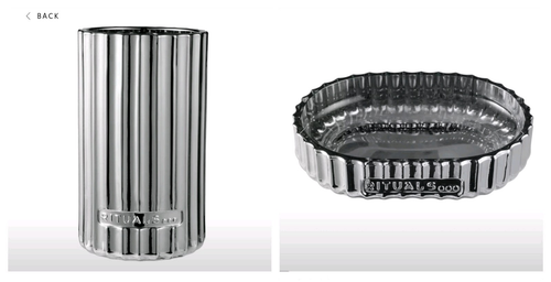 ❀ڿڰۣ❀ HOUSE OF RITUALS Silver VERREZ Glass SOAP DISH TRAY & TOOTHBRUSH HOLDER ❀ - Picture 7 of 17
