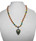 Serpentine Jasper Turquoise Multi Jade Beaded Handmade Necklace Pendant Earrings