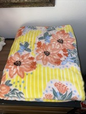 Pink And Yellow Floral Summer Blanket