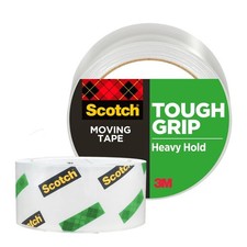 Scotch Tough Grip Moving Packing Tape, Clear, Moving Tape That Secures Boxess up