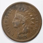 1865 Indian Head Penny Cent Fine (F)