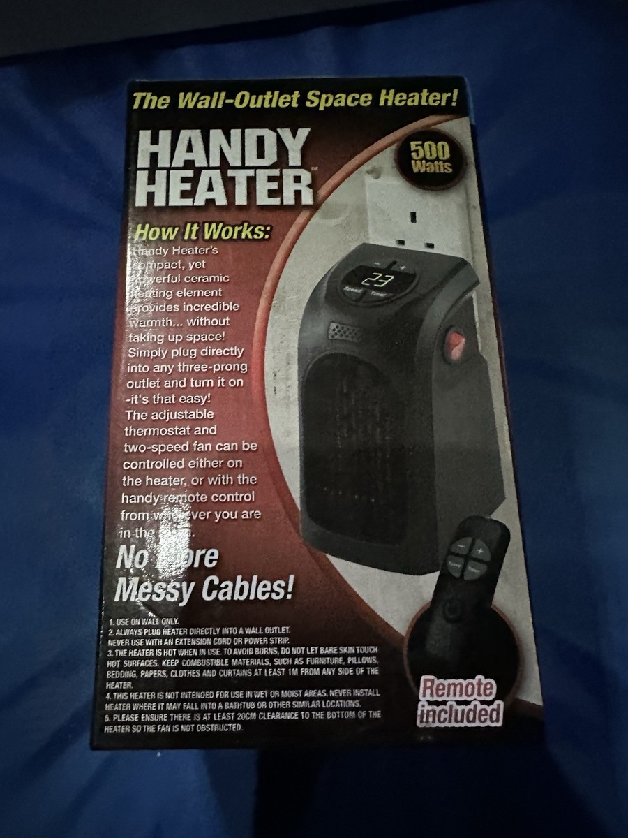 500 Watts JML Handy Heater Plug-In Digital with LED Display