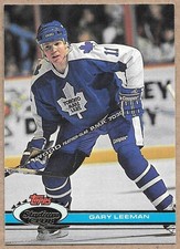 Gary Leeman Toronto Maple Leafs 1991 Topps Stadium Club #158 Rookie Card RC. rookie card picture