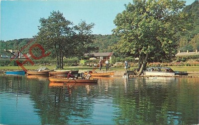Ansichtskarte:;Newby Bridge, Riverside Tea Gardens im Swan Hotel
