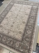 Karastan Pers1an Renaissance Coll. Ziegler-Ivory 5'2x7'5 100% Wool Area rug :NEW