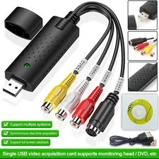 USB 2.0 Audio Video VHS to DVD VCR PC HDD Converter Adapter Digital Capture Card
