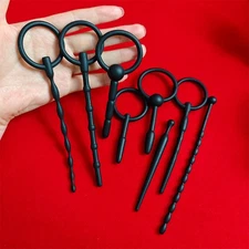 8PCS Silicone Penis Plug Urethral Sounding Dilator Stretcher Massager Sex Toys