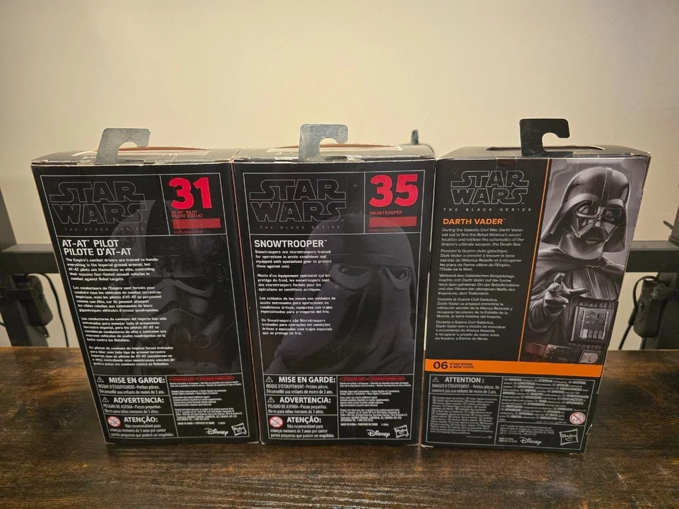 Lote Star Wars Black Series - Snowtrooper, AT-AT Driver e Darth Vader - Imagem 2 de 3