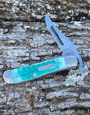 CASE XX ** 2011 LIMITED EDITION MINT SET SEA GREEN JIGGED RUSSLOCK KNIFE KNIVES