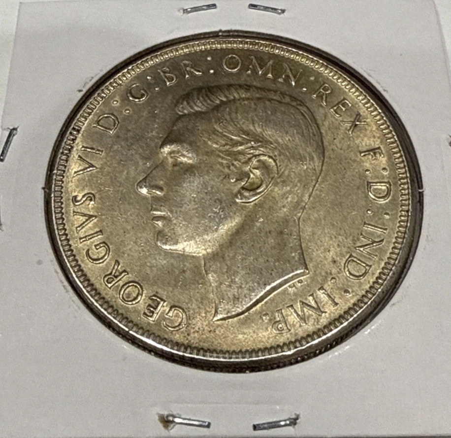 1937 One Crown Australia One Crown George VI Silver Coin - BU Uncirculated - Image 2 of 4