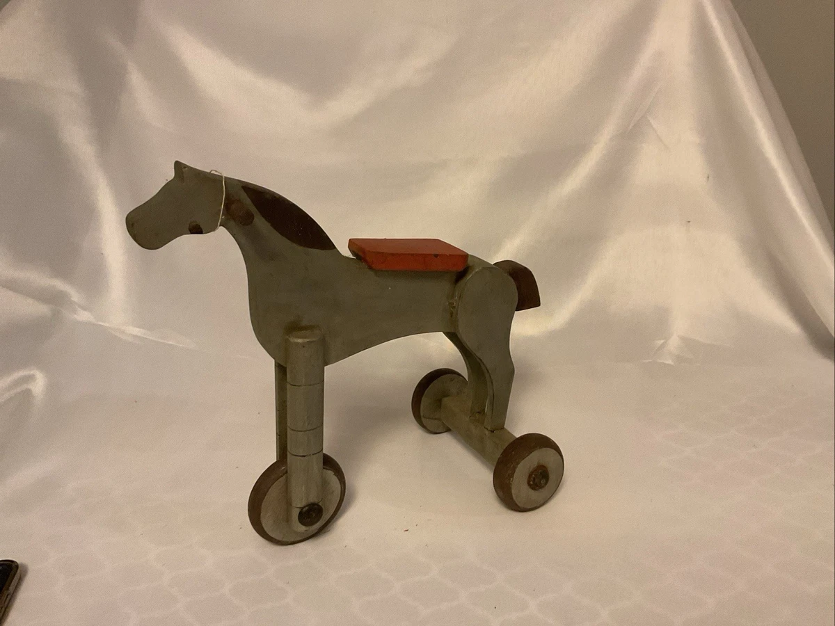 古董木马在老式古董拖拉玩具| eBay
