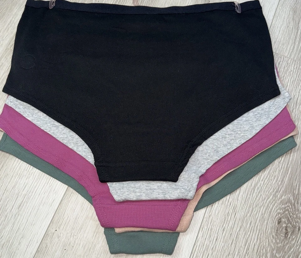 BCBG BCBGENERATION 5-упаковка женщин хипстер ребристые трусики нижнее белье хлопок размер 1 X - Изображение 3 из 4