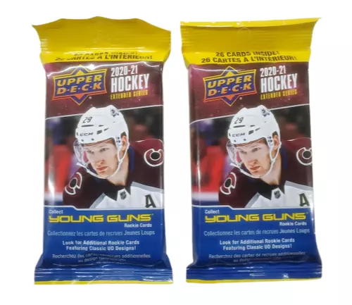 2x 2020-21 Upper Deck HOCKEY Extended Series 26 Card Fat Pack YoungGuns Lot of 2
