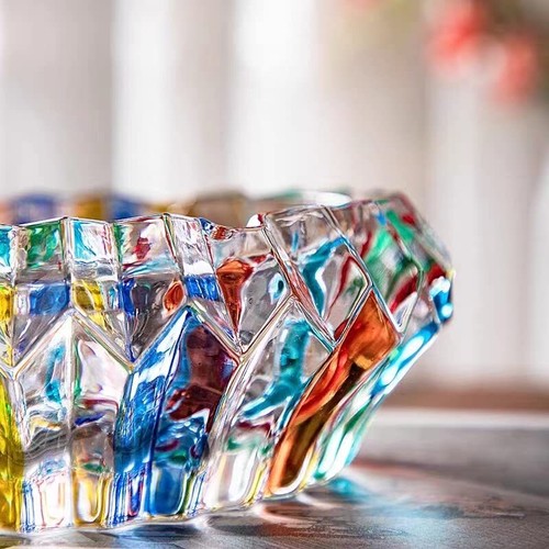 7" and 5" Crystal Colorful Ashtray Cigar Cigarettes Ash Tray Holder Home Offi... - Picture 4 of 6