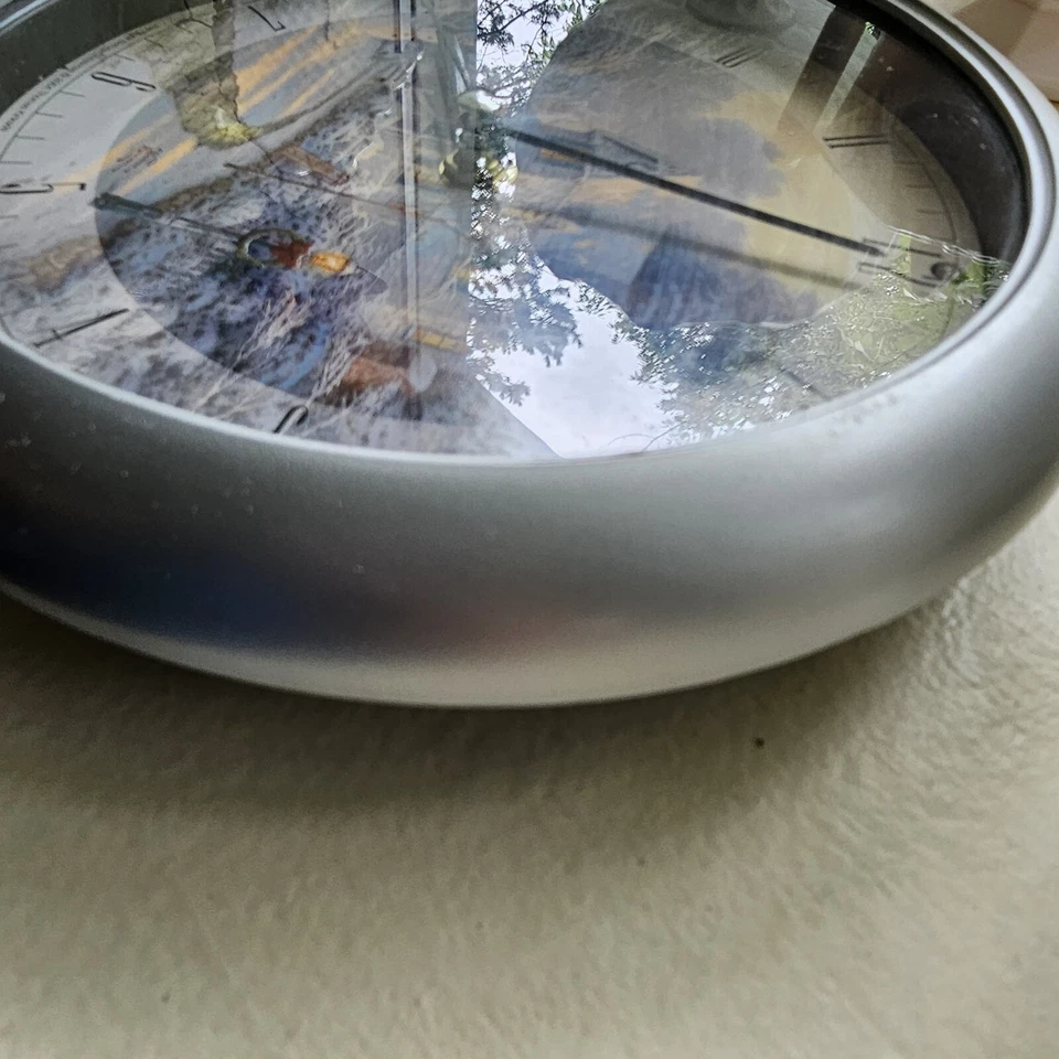 Reloj de Pared Musical Thomas Kincade De Colección "La Noche Antes de Navidad" 8" '04 Probado Foto 2 de 4