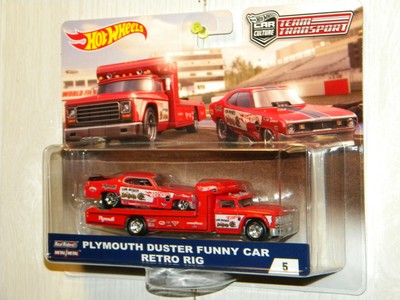 hot wheels plymouth duster funny car retro rig