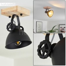 Retro Flur Strahler Wand Decken Lampen Wohn Schlaf Raum Leuchten Holz-Schwarz