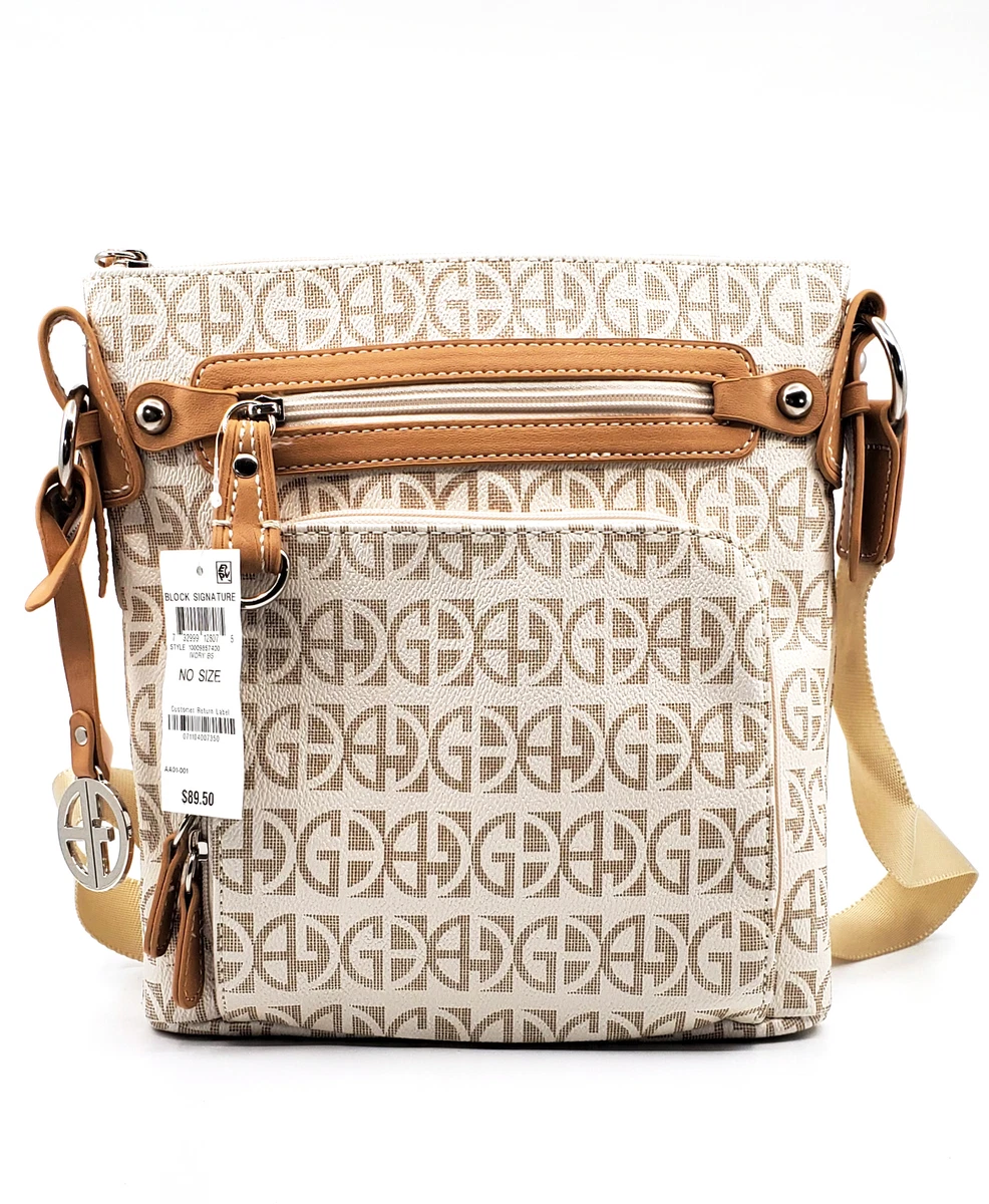 NWD Giani Bernini Khaki Block Signature Crossbody Organizer 71.60