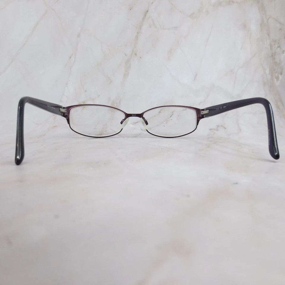 Marco de gafas Elle EL13381 para mujer rectangular de metal púrpura borde completo 52-16-135 Foto 4 de 4