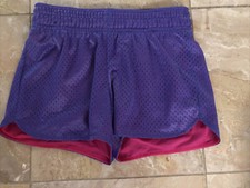 BCG Girls Purple Pink Mesh Athletic Shorts M 8-10 