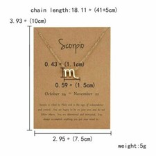 New Fashion Gold 12 Horoscope Signs Scorpio Necklace Pendant Chain