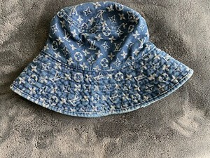 Louis Vuitton Monogram Denim WOMEN & MEN Bucket Hat LV01 Blue/White 2020 | eBay