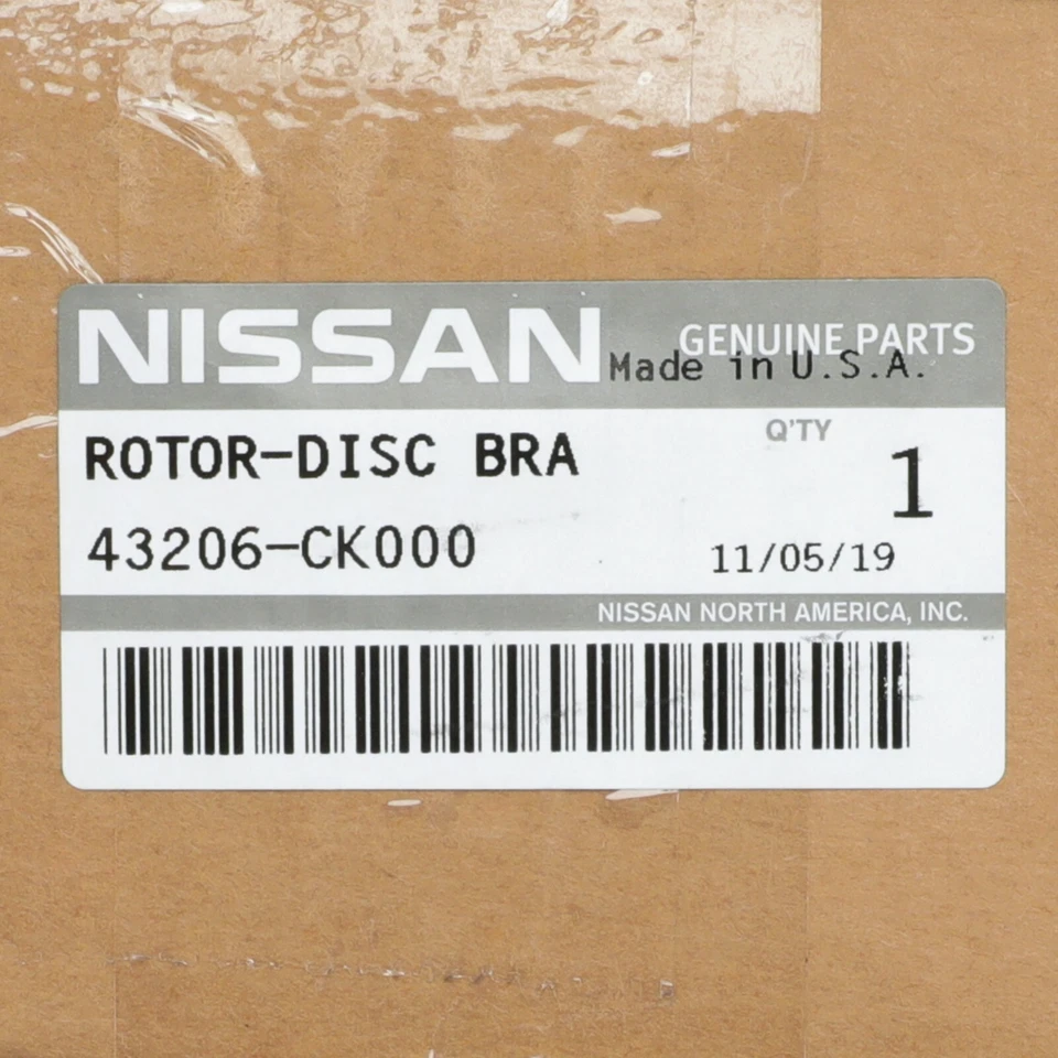 Rotor de disco trasero genuino Nissan 03-20 Pathfinder Quest Murano 43206-CK000 OEM NUEVO Foto 3 de 3