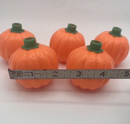 5 Halloween Pumpkin Jack O Lantern Light Covers Only Blow Mold Replacement Stem - Picture 4 of 4