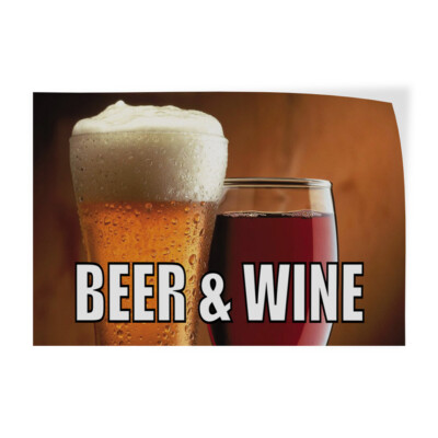 Decal Stickers Beer & Wine Outdoor Advertising Printing Vinyl Store Sign Label