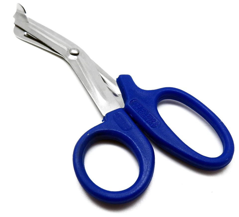 10 Pcs New Blue Utility Scissors 5.5" Multi-Purpose DIY EMS EMT Shears Tools - Image 2 of 4