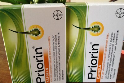 PRIORIN vitamin Bayer Germany 2x 120 capsules  hair loss regrowth fresh and new