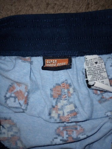 Super Mario Bros Blue Sleeper Shorts - Picture 2 of 2