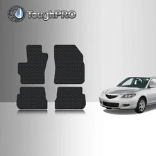 ToughPRO Floor Mats Black For Mazda 3 All Weather Custom Fit 2004-2009