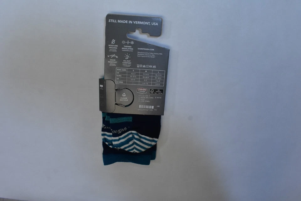 Darn Tough USA Merino Wool Lifestyle Crew Lightweight Socks Fox Telescope Small - Image 2 of 4
