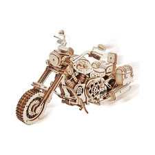 DIY 3D Moving Gears Puzzle - Cruiser Motorcycle - 420pcs
