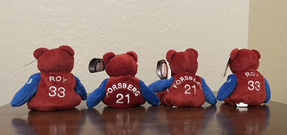 Lote de 4 Salvino's Bammers Patrick Roy #33/ #21 Peter Forsberg hóquei 1999 - Imagem 2 de 3