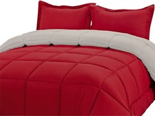 Vero Piumino d'Oca Matrimoniale Piumone Bicolore Bordeaux/Panna 350 gr/mq WARM