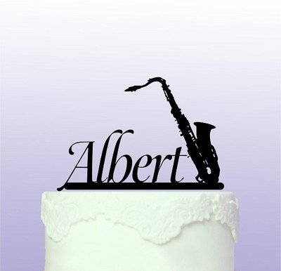 Personalisierter Saxophon Acryl Tortenaufleger