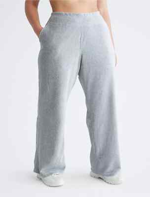 Calvin Klein Performance Women's Sz XS High Rise Wide-Leg Pull-On Corduroy Pants