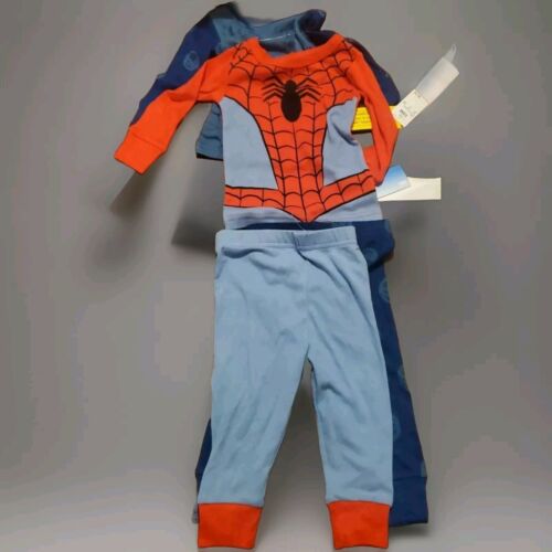 Marvel 4 Piece Spiderman Pajama Set Boys Infant Superhero Avengers