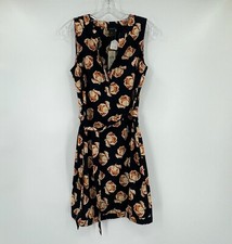 Ann Taylor Blue Floral Tie Waist Mini Shirt Dress Sz XS NWT