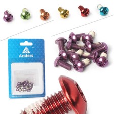 12PC Colorful MTB Mountain Bike Bicycle Disc Brake Rotor Bolts Screws M5*10MM yh