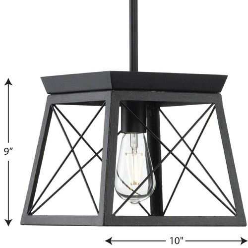 Progress Lighting P500041-031 Briarwood Pendants, Ceruse Black 9.00x10.00x10.00 - Picture 8 of 8