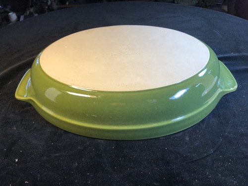 Emile Henry Vintage Green Oval Casserole Baking Dish #305 inside 11"x9x2" France - Picture 8 of 12