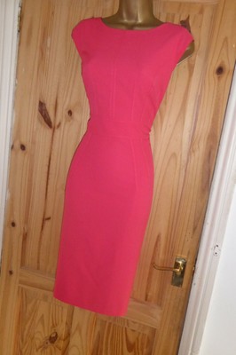 Rosa Smart Fitted Pencil Wiggle Etuikleid Arbeit Büro Kleid Gr. 16