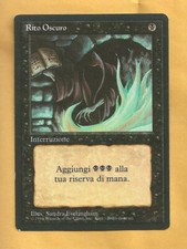 MTG - Rito Oscuro / Dark Ritual - FBB Prima Edizione ITA (NM / EX)