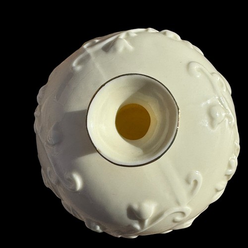 Lenox Ivy Cottage Cream Off White Embossed 5” Floral Gold Rim Bulb Ceramic Vase - Picture 8 of 10